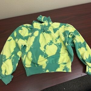 Off-White Green and Yellow Tie-Dye Sweater